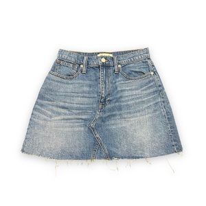 Madewell Rigid Denim A-Line Mini Skirt Size 27
